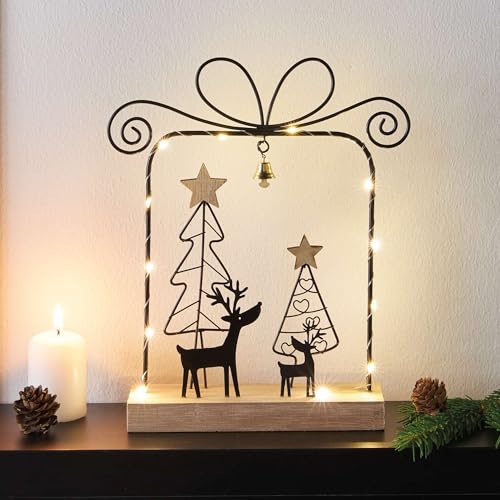 FRANK FLECHTWAREN LED-Geschenk Black – Metall Design – Mit...