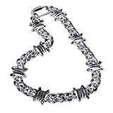 Ohraina Rock Punk Transparent Acrylic Spike Chain Necklace For Men Women New Clear Chain Lock Pendants Necklaces 2021 Jewelry (Metal Color: Light Yellow Gold Color)