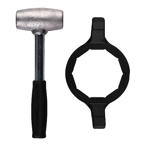 British Wire Wheel 4lb Lead Hammer and 10-sided Bullet Wrench Set - Dead Blow Lead Hammer + Bullet/Diamond Wrench are Essential Tools for Lowriders with Bullet Knock-Off Spinner Cap Fitted Wire Wheels