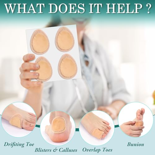 Image of Cutecrop 24 Pcs Foot Bunion Cushion Protector Pads Callus Toe Cushion Pad Corn Mat Patches Shoe Accessories for Women Men Wear with Shoes