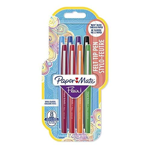 Papermate Flair viltstift Medium Multi kleuren 8 stuk(s)