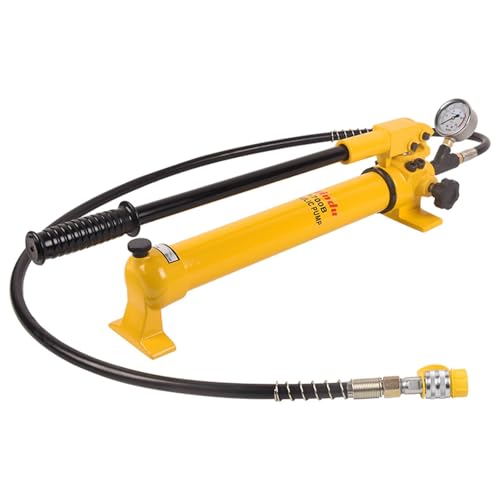 Image of 2 Speed Hydraulic Pumps Hand Operated 10000Psi with Pressure Guage 1.8m Length Hose, 900cc Hydraulic Hand Pump,Single Acting Hydraulic Pump Manual Pump for Industry,CP-700B
