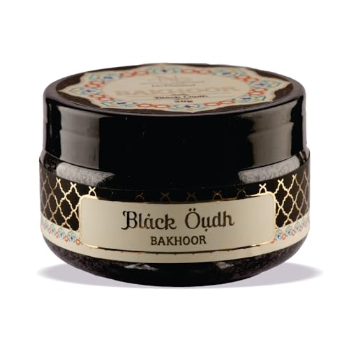 Image of Devdarshan Black Oudh Bakhoor (50g) | Pack of 1 | Premium Long-Lasting Oriental Aroma | Natural Resin for Home Fragrance, Meditation & Relaxation | Luxurious Scented Bakhoor