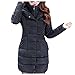 Produktbild Azruma Damen Steppjacke Daunenjacke einfarbige warm Steppmantel Halblange Winter Parka Outdoor Wintermantel mode Softshelljacke slim fit Thermojacke Große Größe Daunenmantel Outdoorjacke puffer mantel