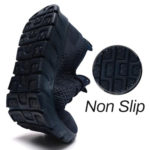 Image of Men Running Tennis Shoes Gym Fashion Sneakers Walking Workout Shoes Athletic Slip on Breathable Mesh Comfortable Lightweight Casual Sport Shoe