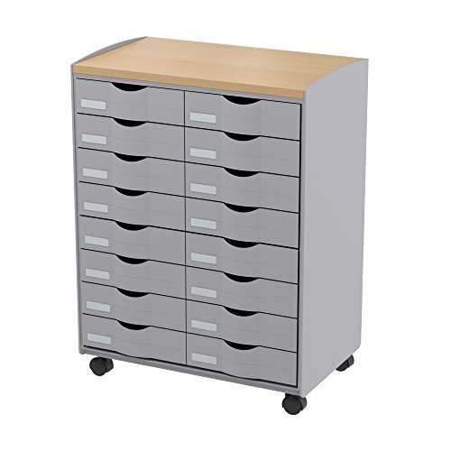 Desserte mobile Paperflow pour organiser le bureau et le télétravail gris