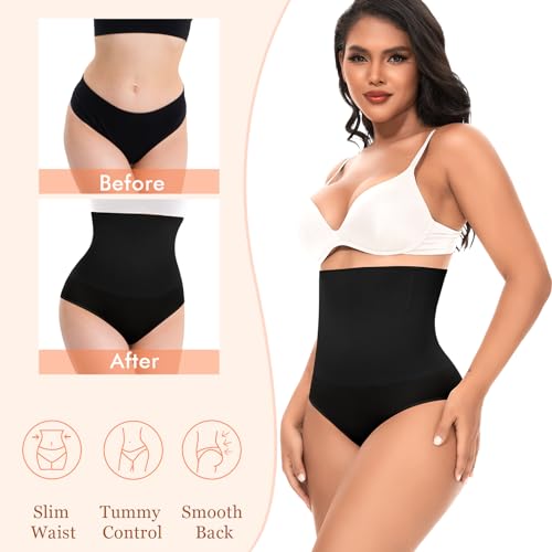 Image of Werena Tummy Control Shapewear for Women High Waisted Body Shaper Panties Slimming Girdle Shaping Briefs