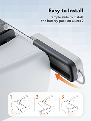 Mojoxr 4000Mah Battery Pack Accessories Compatible With Quest 2, Rechargeable Power Bank Extended 2Hrs Extra Playtime, Fit For The Quest 2 Soft&Elite Strap And Most 3Rd-Party Head Strap #TOP7