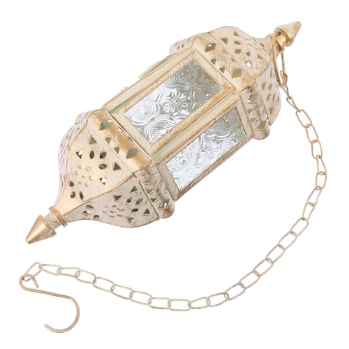 UKCOCO Candelabro Colgante de Hierro Forjado Europeo Base para Vela de Blanco Adorno Decorativo para Bodas Fiestas y