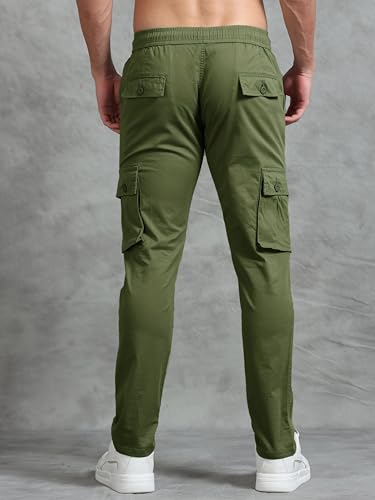Image of Miraan Men's Regular Fit Mid Rise Cargo Pant