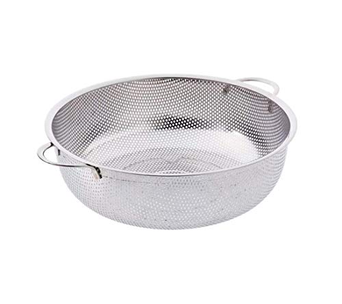 EUROXANTY® Colador de Acero Inoxidable | Escurridor | Colador microperforado | Colador con Asas | para Lavar Verduras | Colador con Base Estable | Ø 20 cm
