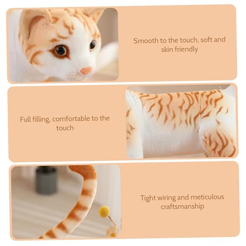 Peluche chat jaune contre anxiété nocturne et insomnie - 3