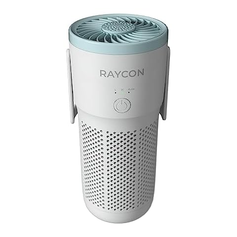 Raycon Portable Air Purifier, H13 Replaceable Hepa Filter, Adjustable Speeds, 2-in-1 Fragrance Diffuser and Air Purifier, Living Essentials (White) Cover