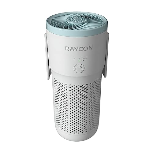 Raycon Portable Air Purifier, H13 Replaceable Hepa Filter, Adjustable Speeds, 2-in-1 Fragrance Diffuser and Air Purifier, Living Essentials (White)