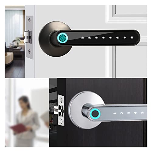 016 Fechadura inteligente com impressão digital, fechadura de porta Tuya, senha Bluetooth, desbloque