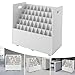 50 Slot Blueprint Storage Rack Cart, Roll File Organizer Mobile Roll File Cart with Wheels Blue Print Storage Organizer Construction Plan Holders for Office School Home White