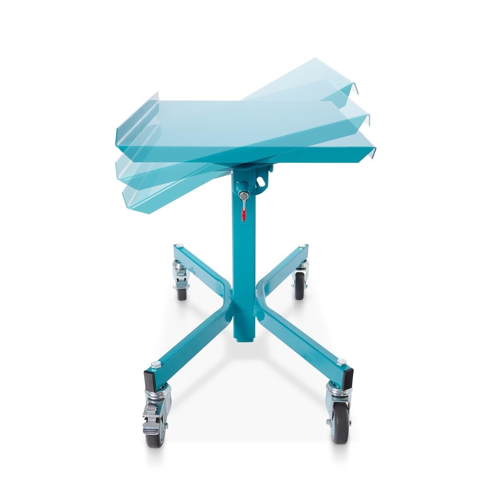 Ameise Materialständer | 150 kg Tragkraft | HxBxT 52-80 x 51 x 41 cm | höhenverstellbar, neigbar | 4 Rollen aus TPE | 1-seitige Anlagekante | stabiles Stahlgestell | vollständig montiert