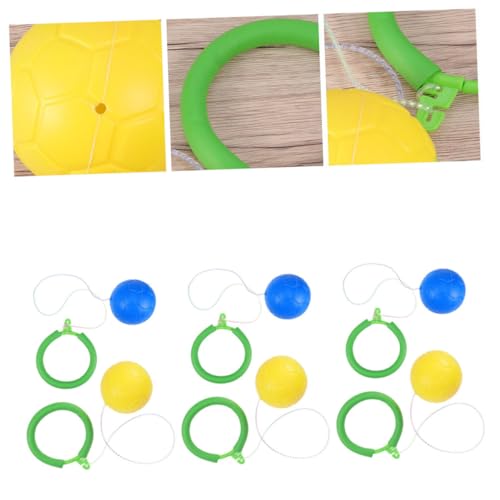 ifundom 6Pcs Bouncing Balls One Legged Elastic Jumping Rings for Outdoor Fun for Balance Training and Exercise
