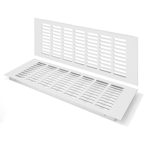 Grille aeration reglable aluminium 400 x 150 mm extérieure 2 pcs