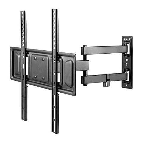 TV Wall Bracket Mount 42” - 55”, SLx Full Motion Strong Slim Profile TV Bracket Max VESA 400*400 with Built In Spirit Level & Wall Fixing Kit Cover