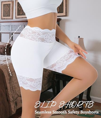 Image of Hibluco Slip Shorts For Under Dresses Anti Chafing Boyshort Women Underwear