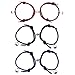 6Pcs Pulseras Magnéticas Parejas Pulseras de Pareja para Atraer Hebilla Magnética Pulsera de Cuerda Trenzada Ajustable Pulsera de la Amistad a Juego Pulsera para Parejas (negro/azul/rojo) (Estilo A)