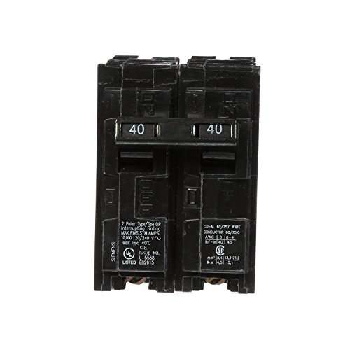 Image of Siemens Q240 40-Amp Double Pole Type QP Circuit Breaker, Black