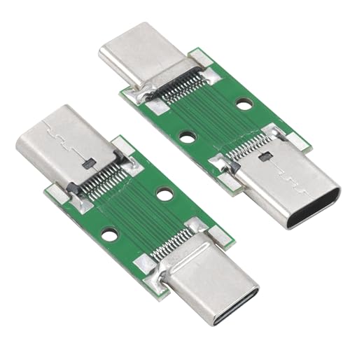 2 piezas Conector USB Tipo C macho a hembra para pruebas PCB miniatura 4