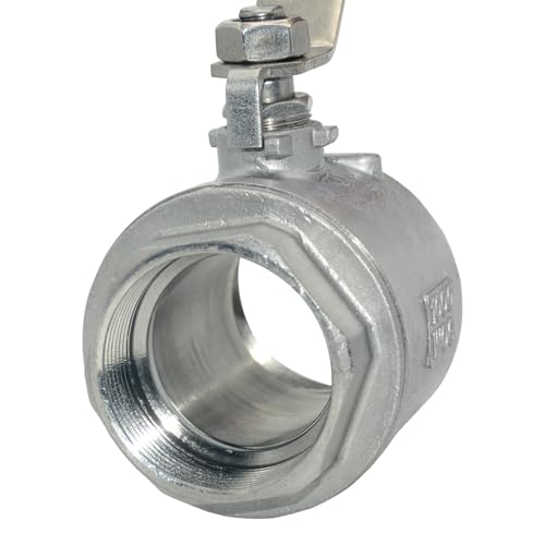 Válvula de bola de acero inoxidable SS304 de 1/2 pulgada con rosca hembra de 2 piezas 7