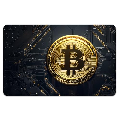 Peacoblue Skin Adhesiva para Tarjeta de Crédito/Débito con Diseño de Bitcoin, Piel de Tarjeta Personalizada Resistente Al Agua, A los Arañazos Y Atractiva En 4 estilos para Tarjetas de Crédito
