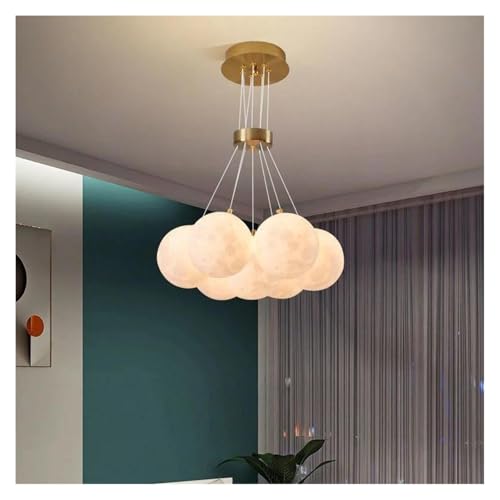Suspension lune 3D lustre LED à 7 branches pour l'ambiance de la chambre