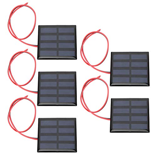 Kleines Solarboard, 0,3 W, 2 V, Mini-Solarmodul, DIY-Polysilizium-Solarzellen-Ladegerät, 5er-Pack, Kompaktes Design, Solarregler, Solarmodule