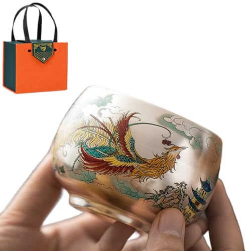 Taza de té de hojas sueltas artesanal y taza de porcelana para infusión