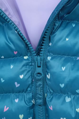 Mountain Warehouse Mountain Warehouse Seasons Steppjacke für Kinder - Ultraleichte, warme, wasserdichte Steppjacke. Jungen & Mädchen Winterjacke mit Kapuze & Reißverschluss Aquamarin Kinder 98 EU (2-3 Jahre) - Funktionsansicht 5 | TV | Video | Foto