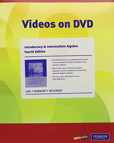 Videos on DVD for Introductory and Intermediate Algebra