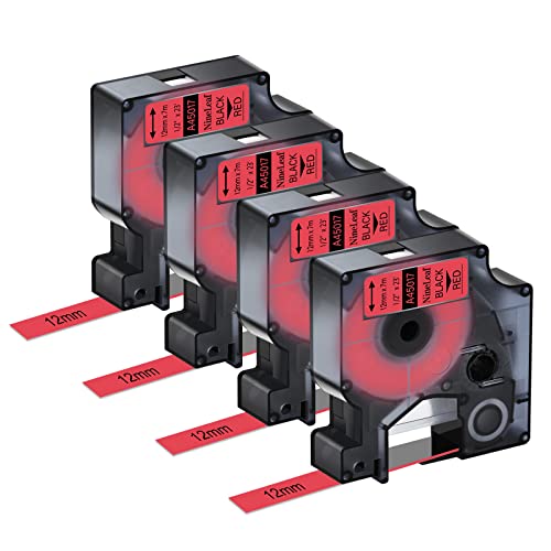Recharge Dymo D1 45017 compatible 12mm x 7m | Ruban étiqueteuse PnP 160 210D 280