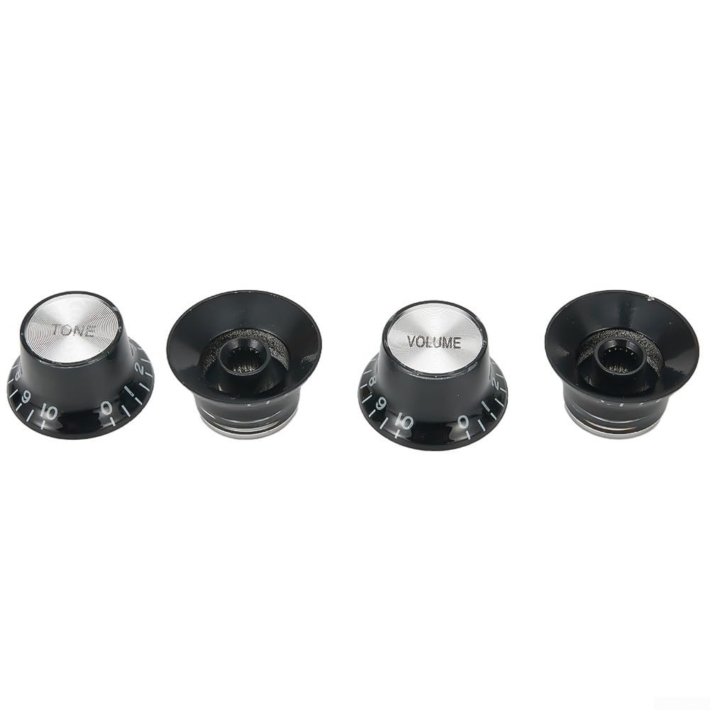 Lot de 4 boutons de contrôle de vitesse, volume, tonalité, 6 mm de diamètre pour guitares électriques, basses - Pièce de rechange (blanc Lot de 4 boutons de contrôle de vitesse, volume, tonalité, 6 mm de diamètre pour guitares électriques, basses - Pièce de rechange (blanc