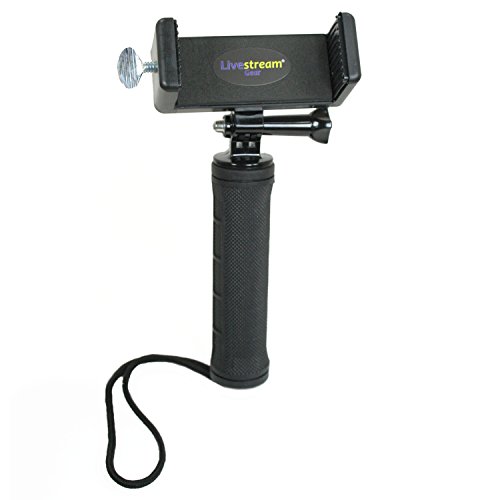 Livestream Gear® - Phablet Hand Grip Setup For Streaming, Zoom, Or Video, To Fit Large Sized Smartphone Devices - Iphone 6 Plus, Galaxy Note, Etc. + Sport Cameras. (Phablet Hand Grip) #TOP4