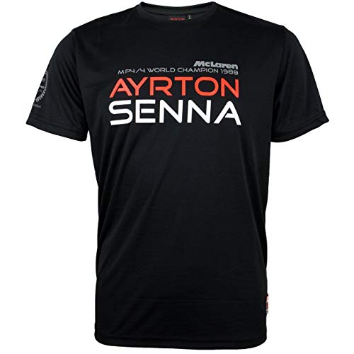MBA-SPORT Ayrton Senna McLaren World Champion 1988 - Camiseta (talla M), color negro