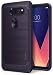 LG V30/LG V30 Plus/LG V30S ThinQ Phone Case, Ringke [Onyx] Fine Brushed Metal Design [Flexible & Slim] Dynamic Stroked Line Pattern Trim Durable Anti-Slip TPU Impact Shock - Plum Violet