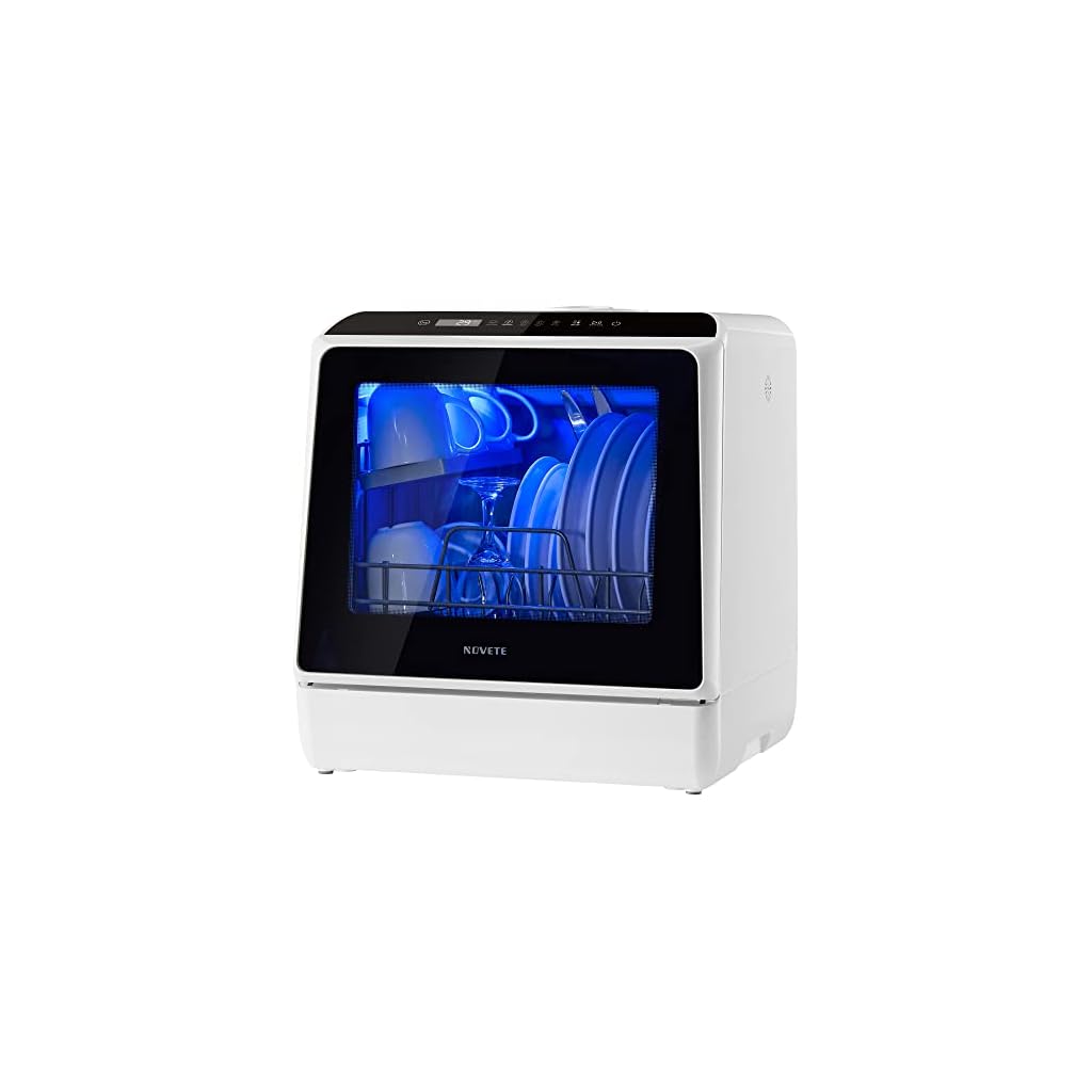 Portable Countertop Dishwashers, NOVETE Compact Dishwashers with 5 L