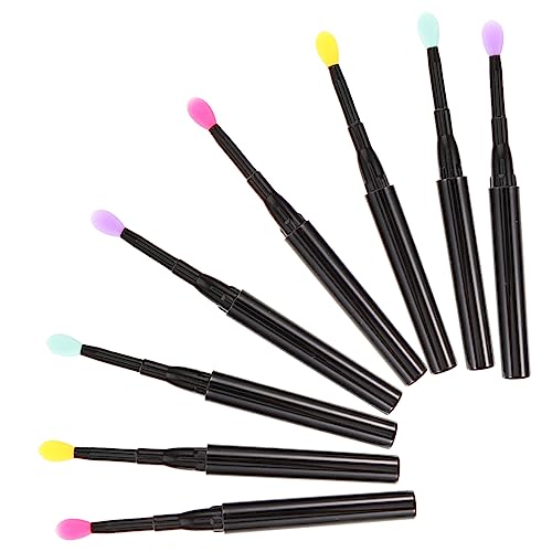 Ipetboom 12pcs Silicone Lip Brush Set Lip Scrubber Applicator Balm Applicator Brush for Gloss Mask Perfect for Makeup