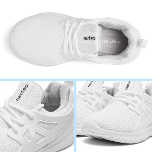 Image of nerteo Girls Shoes Slip on Boys Kids Sneakers Lightweight Tennis Running Walking Gym Fashion Shoes for Little Kid /Big Kid