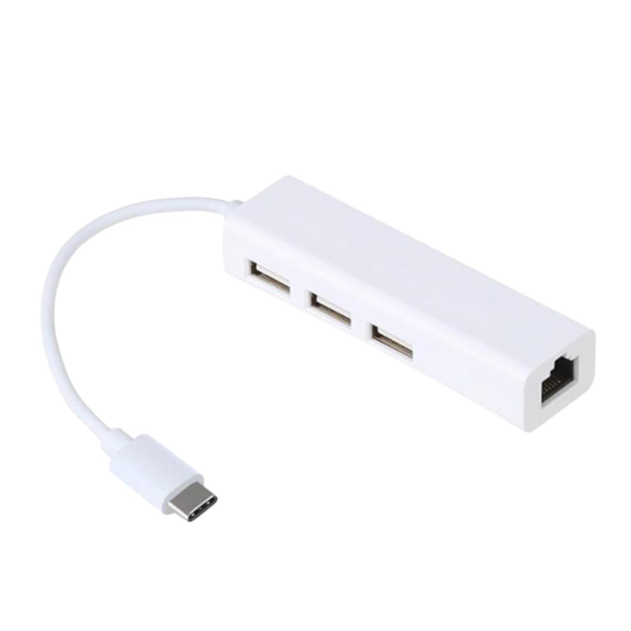 OSALADI 2pezzi Type-c Ethernet Adapter Con Porte Usb Hub Per Plus Note e Adattatore Lan Gigabit Per Connessione Stabile e Veloce Dispositivi Mobili e Computer