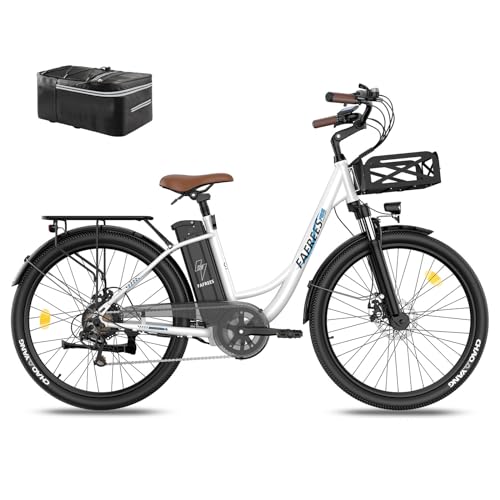 Fafrees Bicicleta eléctrica de 160 KM-200 KM, pedaleo asistido para hombre y mujer, 26 pulgadas, bicicleta eléctrica con batería extraíble de 20,3 Ah, Ebike 250 W para ciudad, bicicletas eléctricas