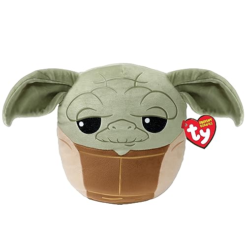 TY Star Wars Yoda Squish-A-Boo 14 pulgadas | Animal de peluche suave con licencia oficial | Peluche suave para coleccionar