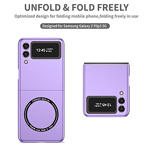 Coque Samsung Galaxy Z Flip 4 Rigide PC Violette Compatible Magsafe