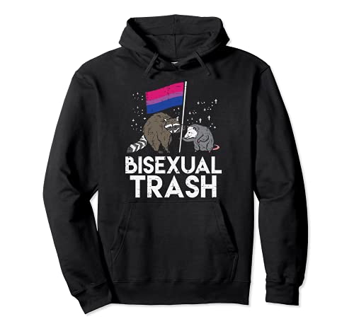 Bisexual Trash Raccoon Opossum Flag Bi Pride Flag LGBTQ Sudadera con Capucha