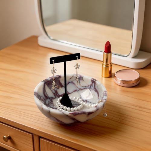 Luxury Natural Marble Catchall Bowl, Jewelry Dish Trinket Tray Home Decor - Image 2