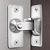 Unifizz 304 Stainless Steel 90 Degree Right Angle Door Lock Buckle Bolt Lock Cam Latch, Door and Window Sliding Lock Anti-Theft Buckle Door Lock, Small Brushed 1pcs #1